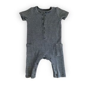 Maison Me blue and white striped onesie, like new, 3-6 months